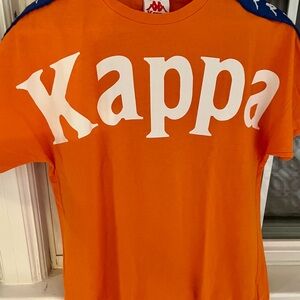 Kappa Orange Short Sleeve Tee Classic Crew Neck